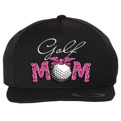 Funny Leopard Golf Mom Sport Love Mother's Day Gift Wool Snapback Cap