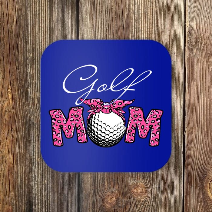 Funny Leopard Golf Mom Sport Love Mother's Day Gift Coaster