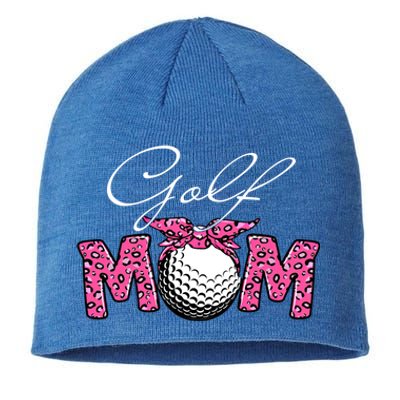 Funny Leopard Golf Mom Sport Love Mother's Day Gift Sustainable Beanie