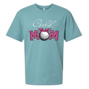 Funny Leopard Golf Mom Sport Love Mother's Day Gift Sueded Cloud Jersey T-Shirt