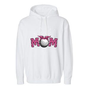 Funny Leopard Golf Mom Sport Love Mother's Day Gift Garment-Dyed Fleece Hoodie