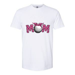 Funny Leopard Golf Mom Sport Love Mother's Day Gift Softstyle CVC T-Shirt