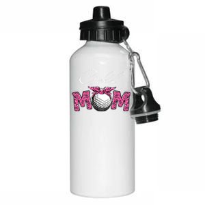 Funny Leopard Golf Mom Sport Love Mother's Day Gift Aluminum Water Bottle