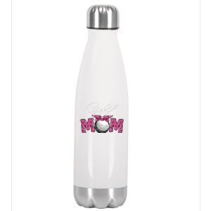 Funny Leopard Golf Mom Sport Love Mother's Day Gift Stainless Steel Insulated Water Bottle