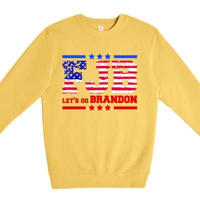 FBJ Lets Go Brandon USA Flag LGB United States Premium Crewneck Sweatshirt