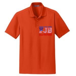 FBJ Lets Go Brandon USA Flag LGB United States Dry Zone Grid Polo