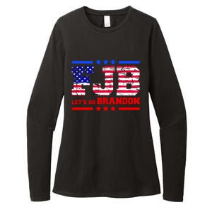 FBJ Lets Go Brandon USA Flag LGB United States Womens CVC Long Sleeve Shirt