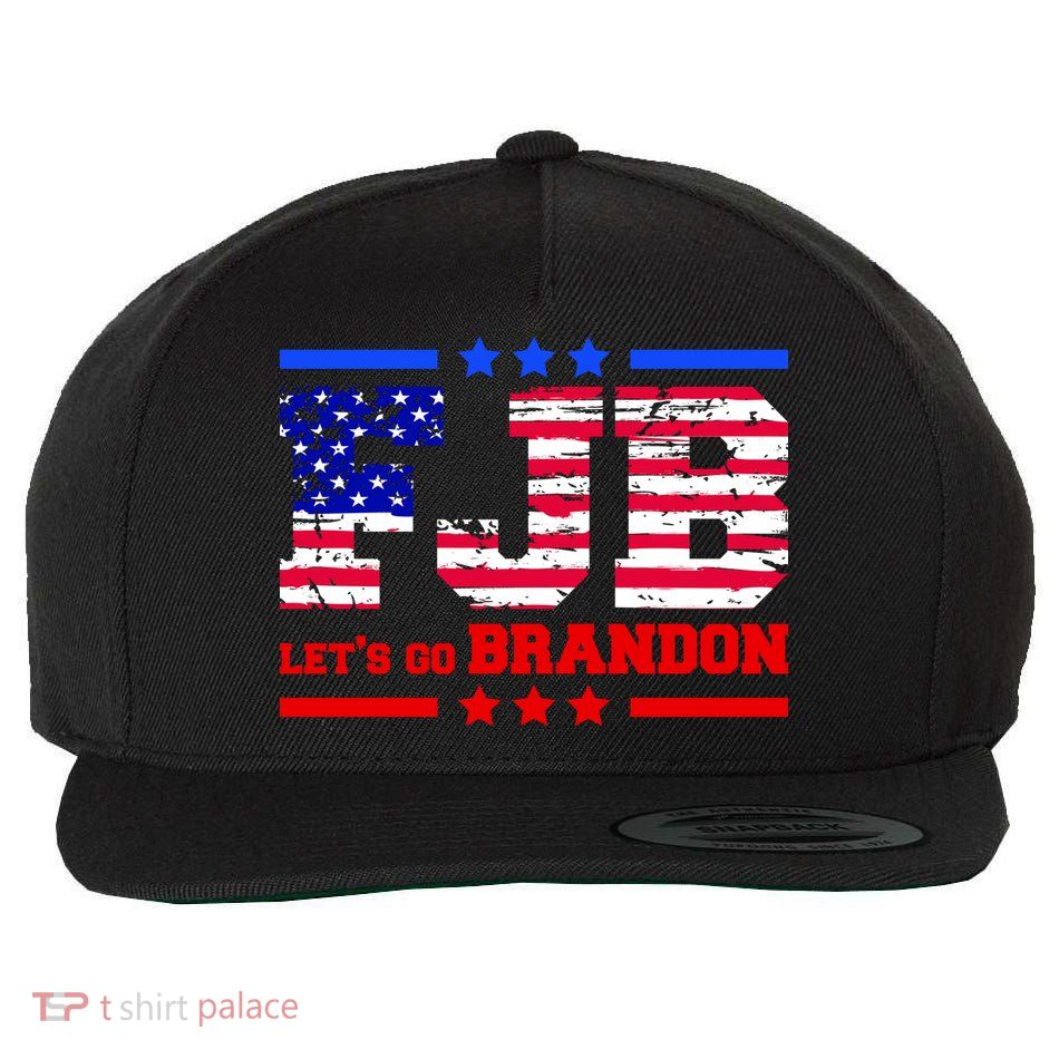 FBJ Lets Go Brandon USA Flag LGB United States Wool Snapback Cap