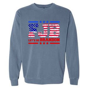 FBJ Lets Go Brandon USA Flag LGB United States Garment-Dyed Sweatshirt