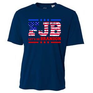 FBJ Lets Go Brandon USA Flag LGB United States Cooling Performance Crew T-Shirt