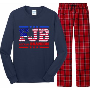 FBJ Lets Go Brandon USA Flag LGB United States Long Sleeve Pajama Set