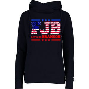 FBJ Lets Go Brandon USA Flag LGB United States Womens Funnel Neck Pullover Hood