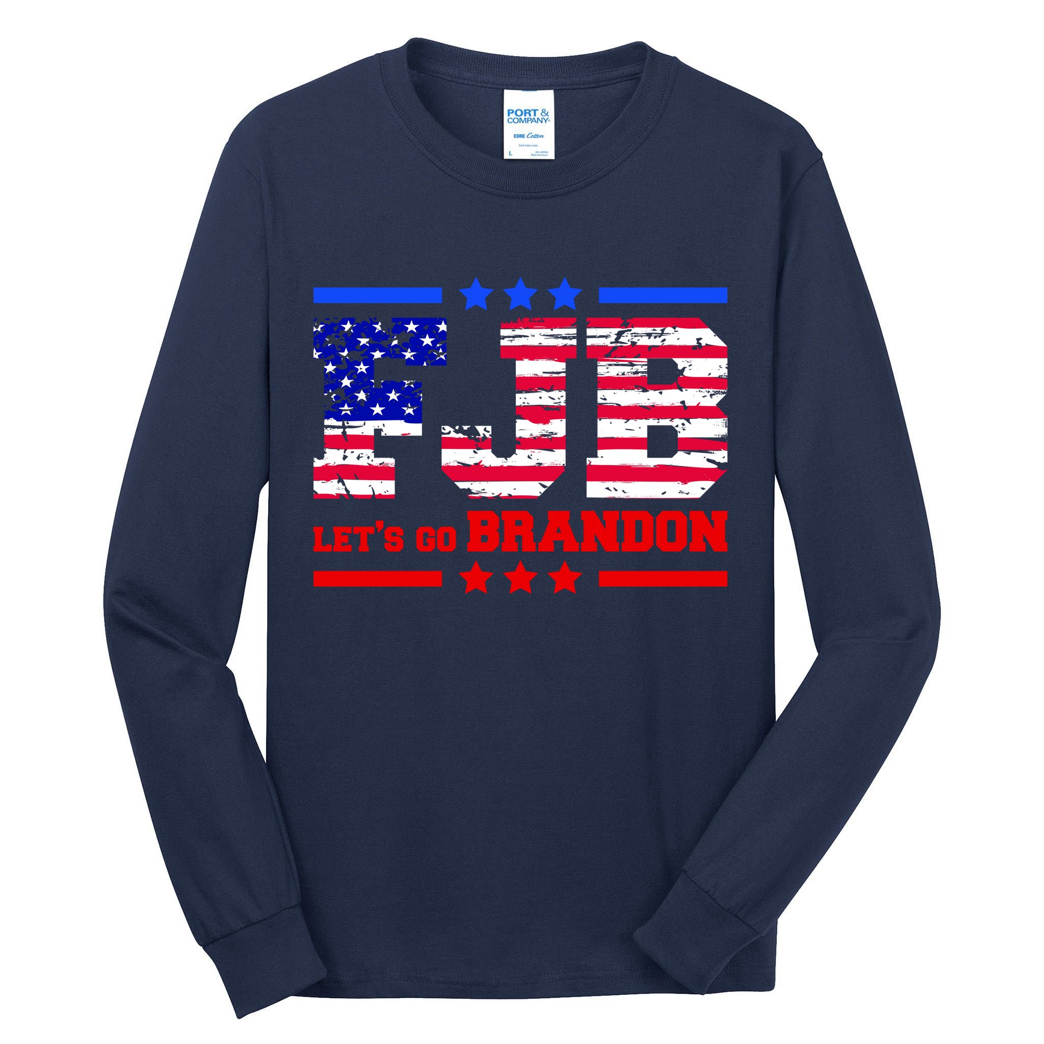 FBJ Lets Go Brandon USA Flag LGB United States Tall Long Sleeve T-Shirt