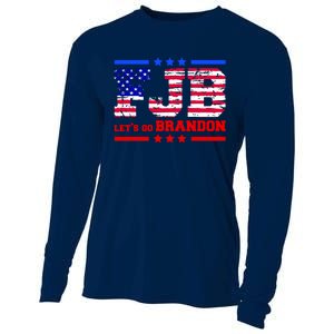 FBJ Lets Go Brandon USA Flag LGB United States Cooling Performance Long Sleeve Crew