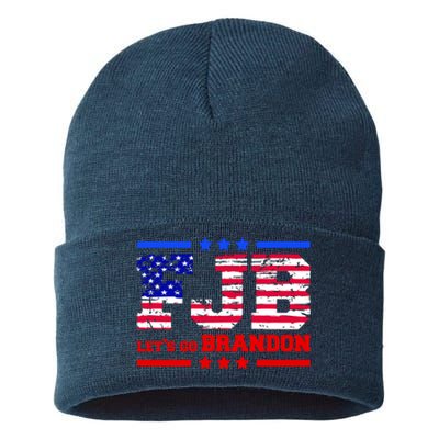 FBJ Lets Go Brandon USA Flag LGB United States Sustainable Knit Beanie