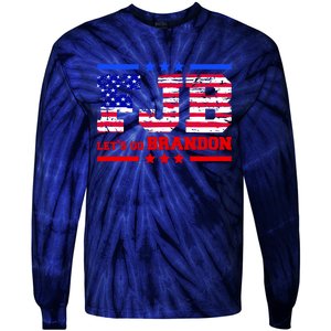 FBJ Lets Go Brandon USA Flag LGB United States Tie-Dye Long Sleeve Shirt