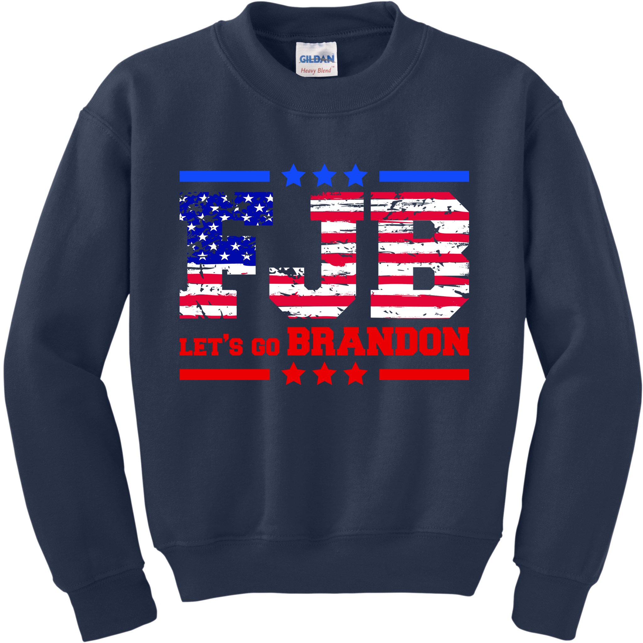 FBJ Lets Go Brandon USA Flag LGB United States Kids Sweatshirt