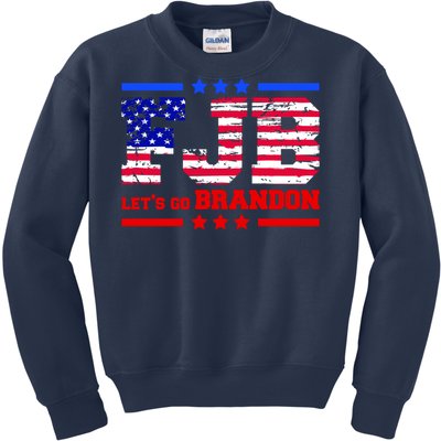 FBJ Lets Go Brandon USA Flag LGB United States Kids Sweatshirt