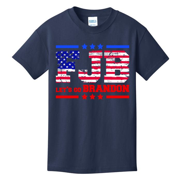 FBJ Lets Go Brandon USA Flag LGB United States Kids T-Shirt