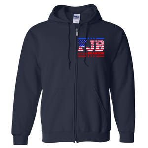 FBJ Lets Go Brandon USA Flag LGB United States Full Zip Hoodie