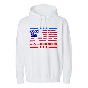 FBJ Lets Go Brandon USA Flag LGB United States Garment-Dyed Fleece Hoodie