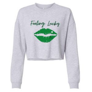 Feeling Lucky Great Gift Cropped Pullover Crew