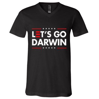 Funny LetS Go Darwin Charles Darwin V-Neck T-Shirt