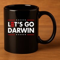 Funny LetS Go Darwin Charles Darwin 11oz C Handle Ceramic Mug