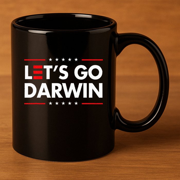 Funny LetS Go Darwin Charles Darwin 11oz C Handle Ceramic Mug
