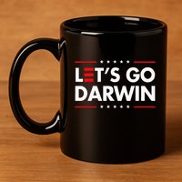 Funny LetS Go Darwin Charles Darwin 11oz C Handle Ceramic Mug