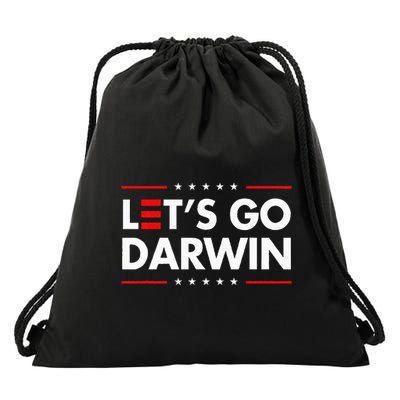 Funny LetS Go Darwin Charles Darwin Drawstring Bag