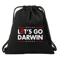 Funny LetS Go Darwin Charles Darwin Drawstring Bag