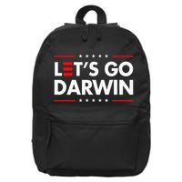 Funny LetS Go Darwin Charles Darwin 16 in Basic Backpack