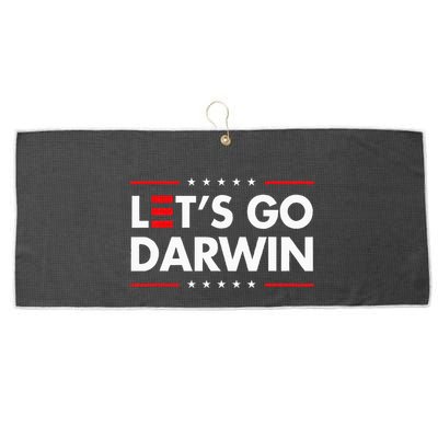 Funny LetS Go Darwin Charles Darwin Large Microfiber Waffle Golf Towel
