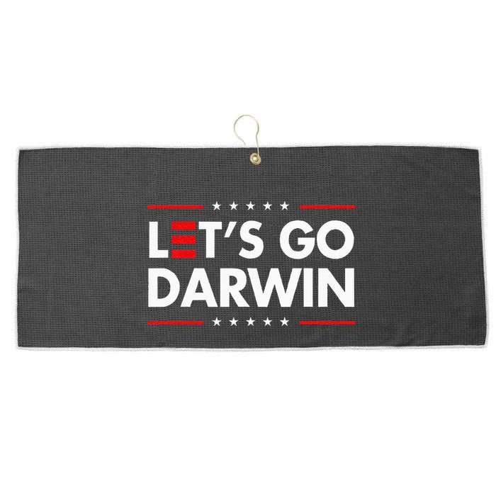 Funny LetS Go Darwin Charles Darwin Large Microfiber Waffle Golf Towel