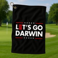 Funny LetS Go Darwin Charles Darwin Golf Towel