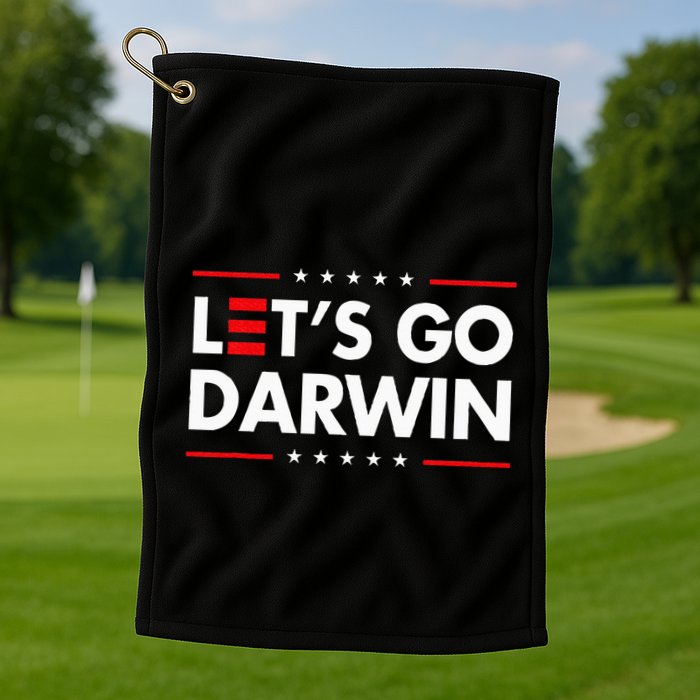 Funny LetS Go Darwin Charles Darwin Golf Towel