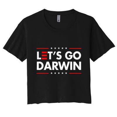 Funny LetS Go Darwin Charles Darwin Crop Top