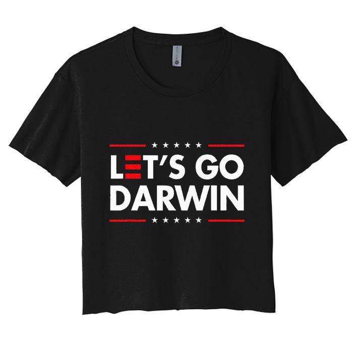 Funny LetS Go Darwin Charles Darwin Crop Top
