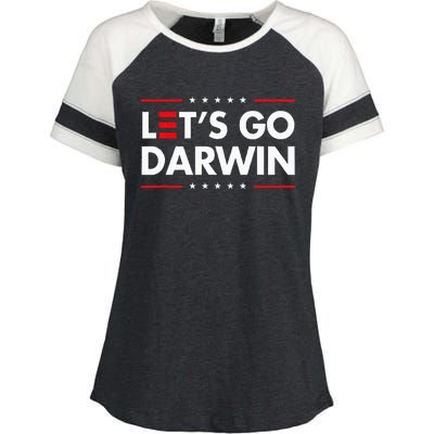 Funny LetS Go Darwin Charles Darwin Enza Ladies Jersey Colorblock Tee