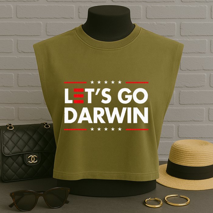 Funny LetS Go Darwin Charles Darwin Garment-Dyed Women's Muscle Tee