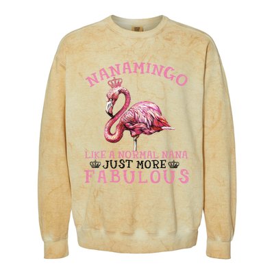 Flamingo Lover Grandma Mom Yayamingo Like A Normal Yaya Colorblast Crewneck Sweatshirt