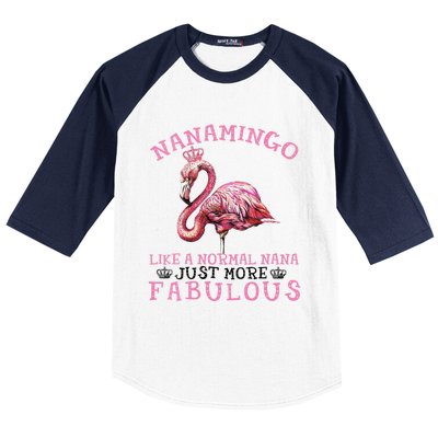 Flamingo Lover Grandma Mom Yayamingo Like A Normal Yaya Baseball Sleeve Shirt