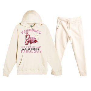 Flamingo Lover Grandma Mom Yayamingo Like A Normal Yaya Premium Hooded Sweatsuit Set