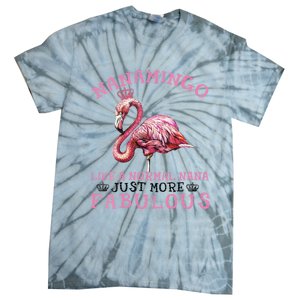 Flamingo Lover Grandma Mom Yayamingo Like A Normal Yaya Tie-Dye T-Shirt