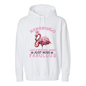 Flamingo Lover Grandma Mom Yayamingo Like A Normal Yaya Garment-Dyed Fleece Hoodie