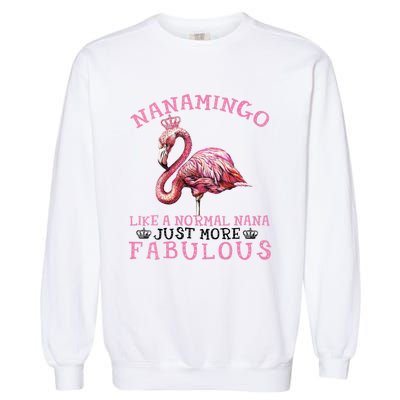 Flamingo Lover Grandma Mom Yayamingo Like A Normal Yaya Garment-Dyed Sweatshirt