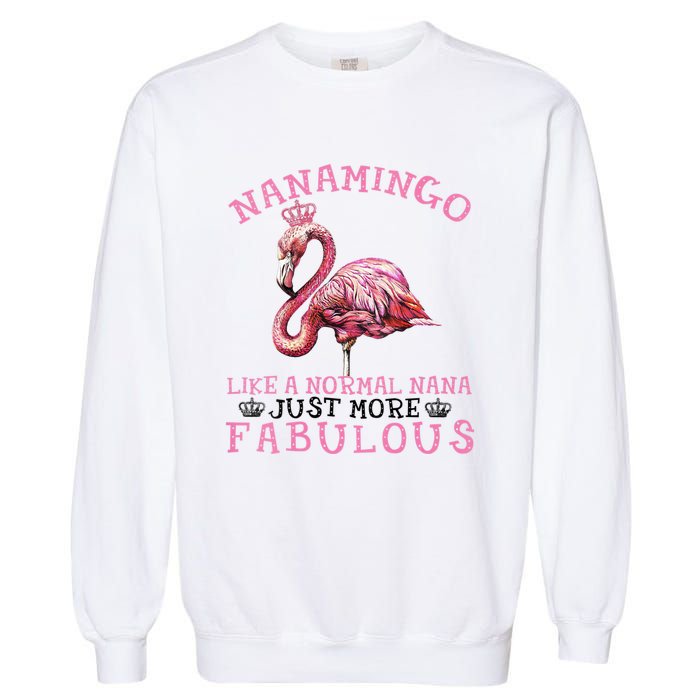 Flamingo Lover Grandma Mom Yayamingo Like A Normal Yaya Garment-Dyed Sweatshirt