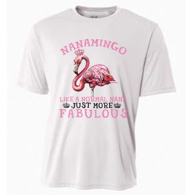 Flamingo Lover Grandma Mom Yayamingo Like A Normal Yaya Cooling Performance Crew T-Shirt