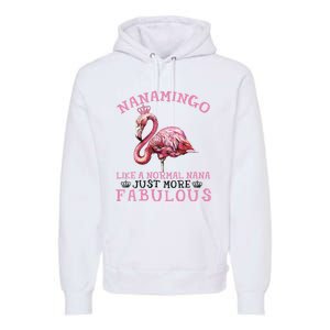 Flamingo Lover Grandma Mom Yayamingo Like A Normal Yaya Premium Hoodie